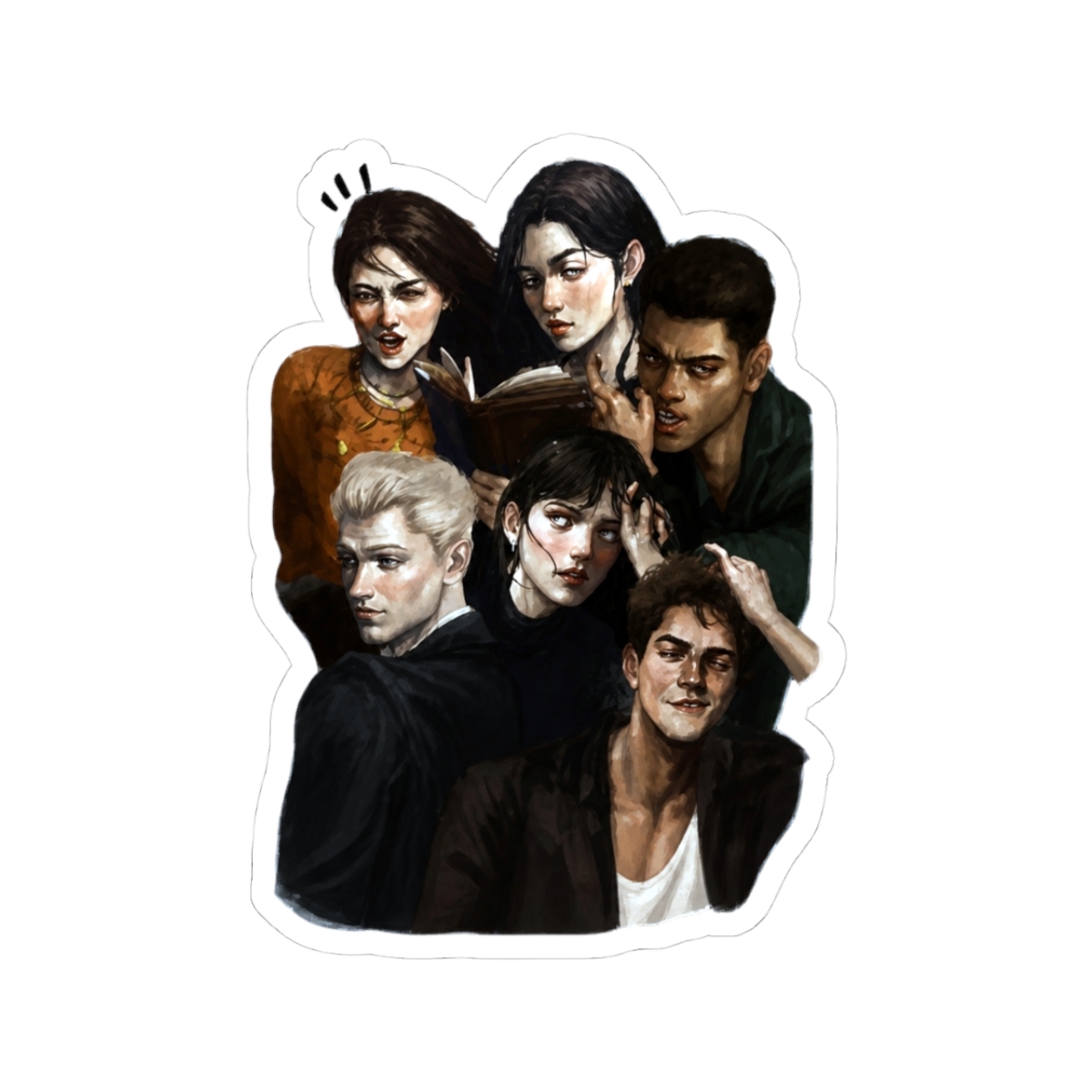 The Atlas Six - 2021 Edition - colour illustration Sticker | Olivie Blake - Official stickers merchandise